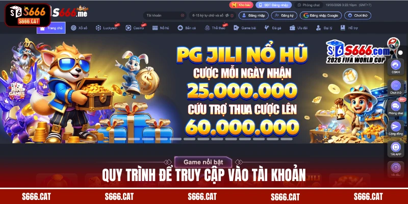 Quy trình để truy cập vào tài khoản