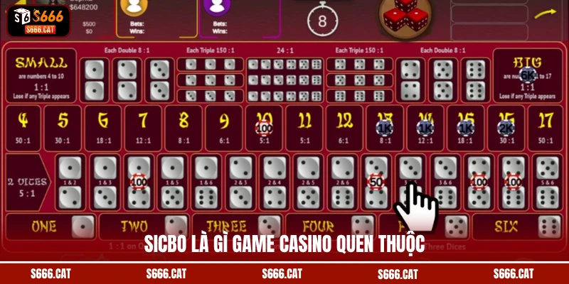 Sicbo là gì game casino quen thuộc